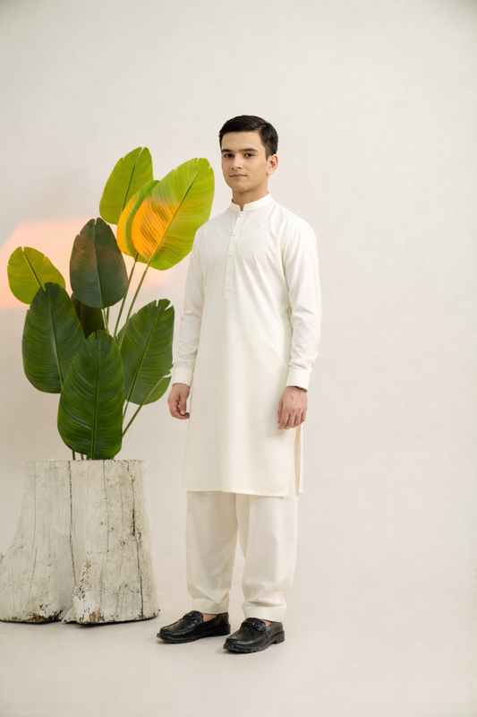 Shah-e-Libass Cream White