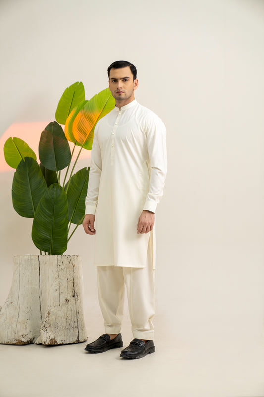 Shah-e-Libass Cream White