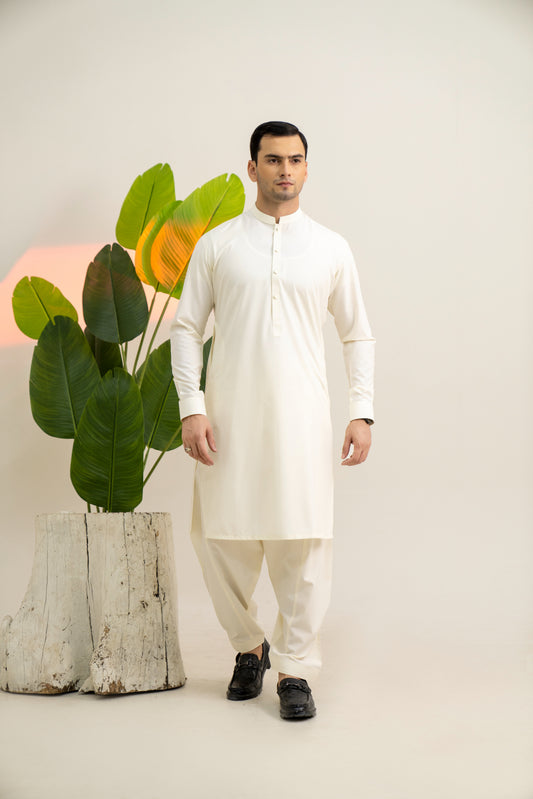 Shah-e-Libass Cream White